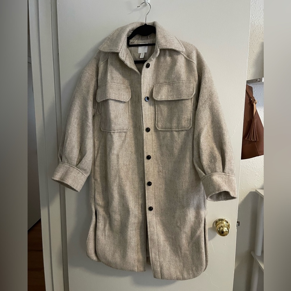 Wool shacket